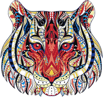 Abstract tiger (v2) cross stitch kit