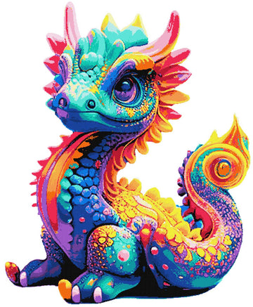 Baby dragon No4 cross stitch kit
