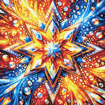 Jewel mandala full coverage cross stitch kit