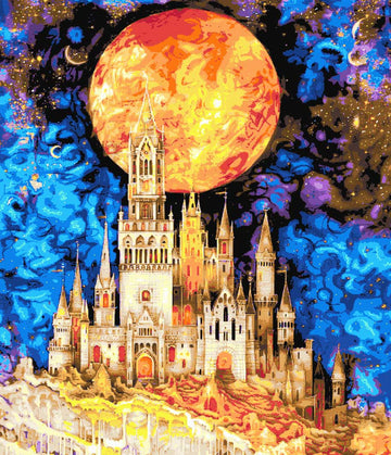 Top of the world castle full coverage cross stitch kit