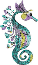 Watercolor seahorse (v2) cross stitch kit - 1