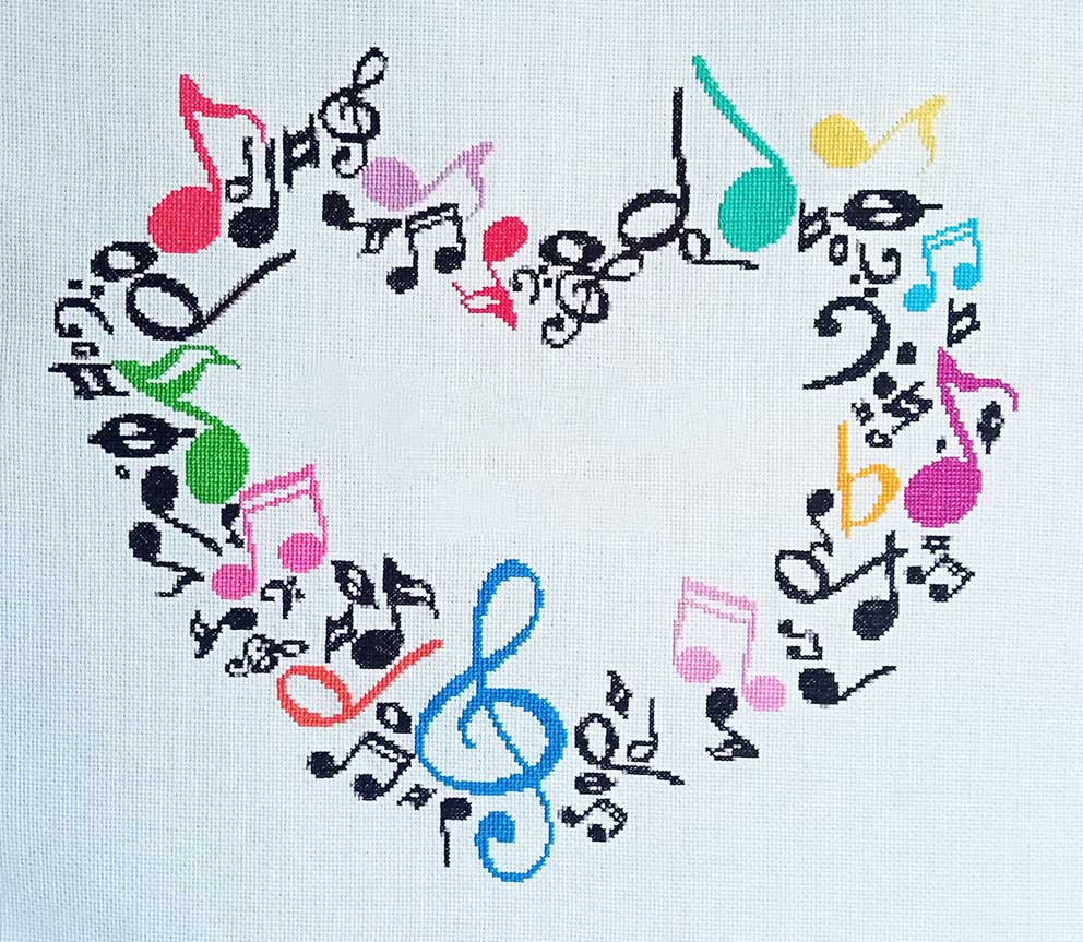 Kit de point de croix musical | Yiotas XStitch