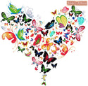 Butterfly heart No3 counted cross stitch kit - 1