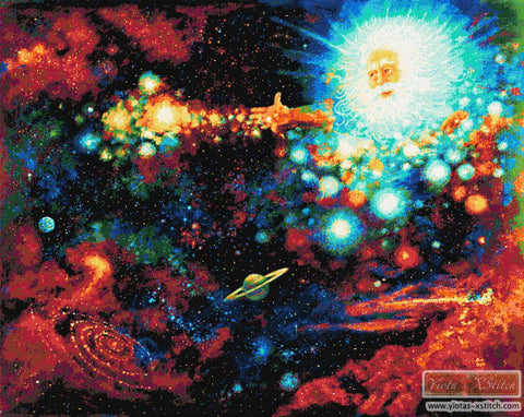 Let there be light, universe counted cross stitch kit