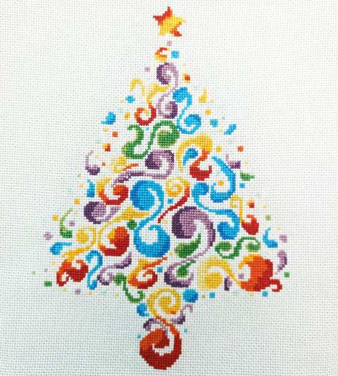 Christmas tree cross stitch kit