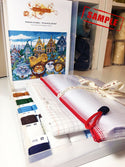 Town with leaves (v2) modern full coverage cross stitch kit - 2