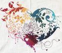 Floral rainbow heart modern cross stitch kit - 2