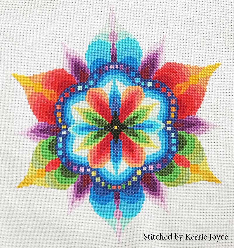 Mandala rainbow cross stitch kit XStitch Yiotas 