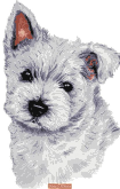 West Highland Terrier cross stitch kits