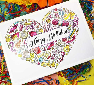 Coffret calendrier de l'Avent au point de croix pour anniversaire de 7 jours