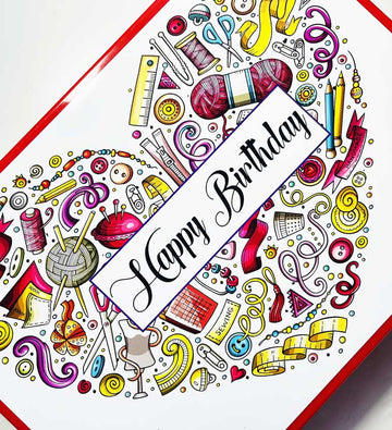 7 Day birthday cross stitch advent calendar box