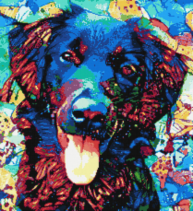 Abstract retriever No1 cross stitch kit