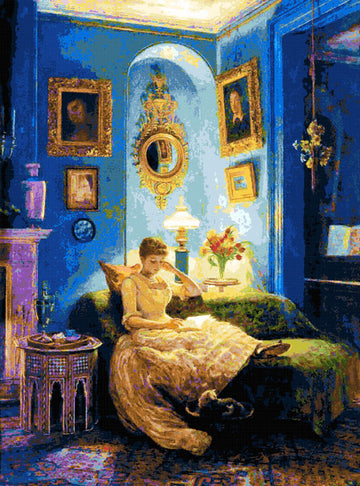 An evening at home (v2) cross stitch kit