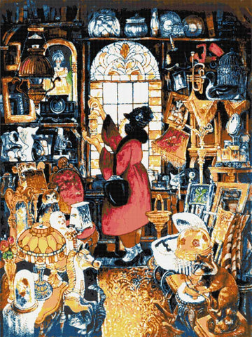 Antique lady (v2) counted cross stitch kit