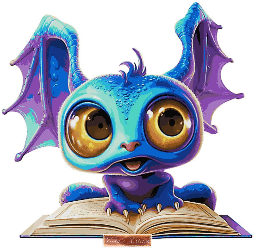 Baby book dragon cross stitch kit
