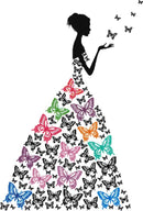 Butterfly girl (v2) modern cross stitch kit-1