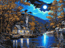 Cabin by the lake (v2) cross stitch kit-1