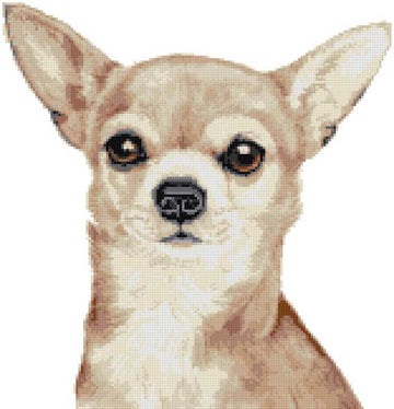 Fawn Chihuahua (v2) cross stitch kit
