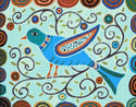Folk bird (v2) cross stitch kit - 1