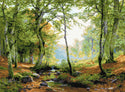 Forest clearing with stream (v2) full coverage cross stitch kit - 1