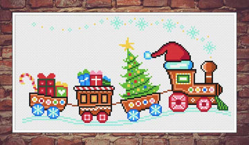 Kit de point de croix Cerf de Noël (v2)