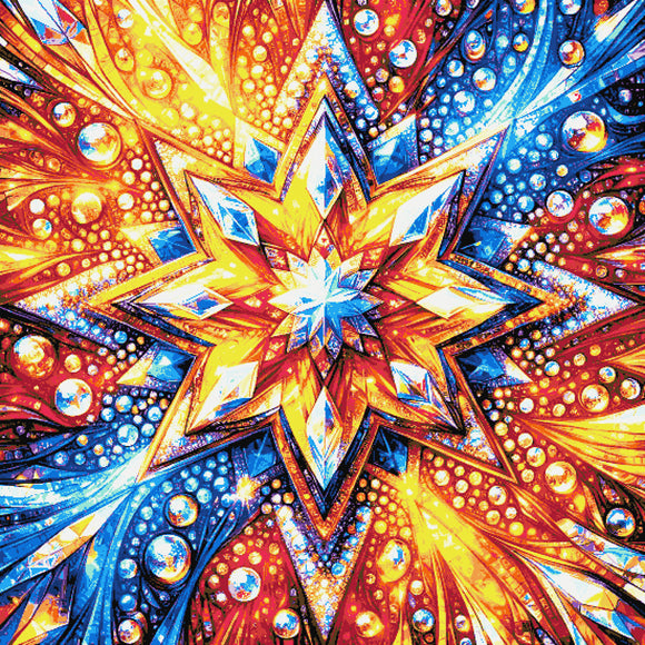 Jewel mandala full coverage cross stitch kit