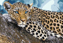 Leopard on tree (v2) cross stitch kit-1