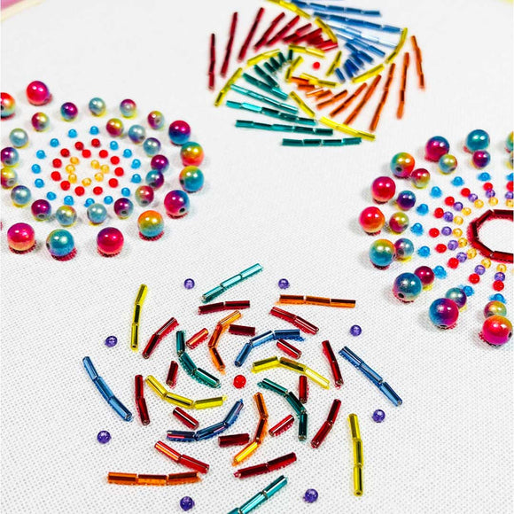 Mandala embroidery bead kit