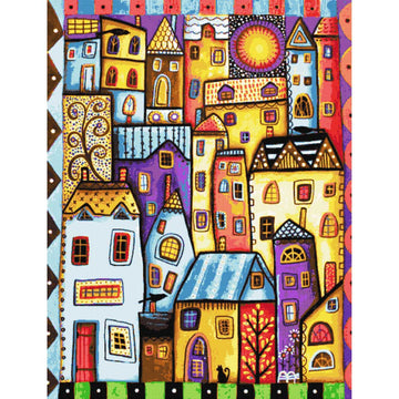 Metropolis (v2) large full coverage cross stitch kit