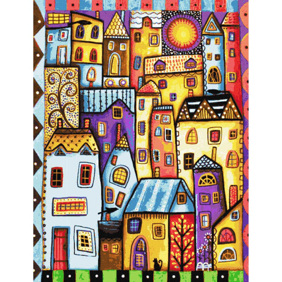 Metropolis (v2) großes Kreuzstich-Set mit vollständiger Abdeckung