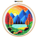 Peeking sunset cross stitch kit-1