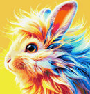 Rainbow bunny full coverage cross stitch kit-1