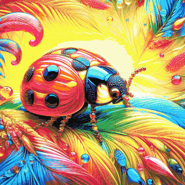 Kit de point de croix compté camélia abstrait