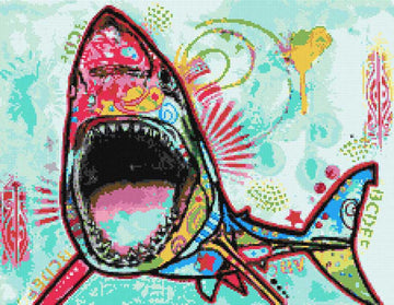 Shark (v2) cross stitch kit