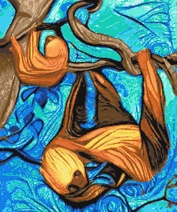 Sloth (v2) cross stitch kit