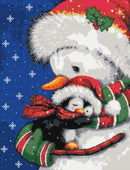 Snowman hug Christmas (v2) cross stitch kit-1