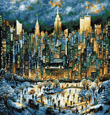 Snowtime in New York (v2) cross stitch kit