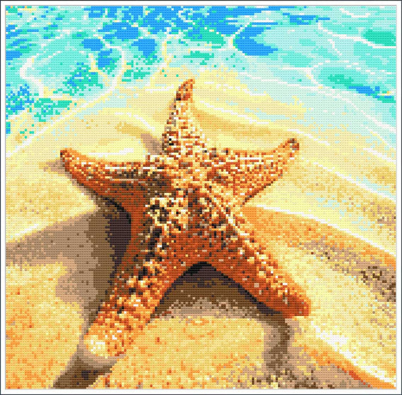 Starfish beach cross stitch kit