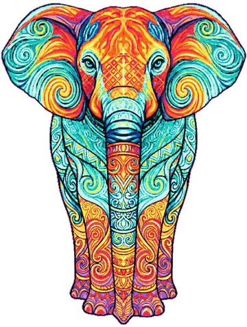Swirls abstract calf elephant cross stitch kit