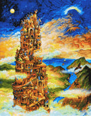 Tower of Babel (v2) giant cross stitch kit-1