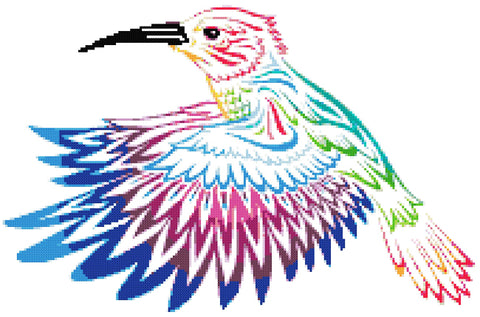 Tribal Hummingbird modern cross stitch kit