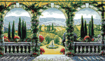 Kit de point de croix Villa toscane (v2)