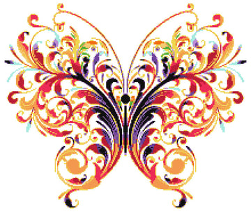 Watercolour butterfly (v2) cross stitch kit