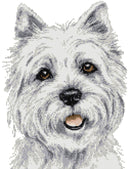 Westie portait (v2) cross stitch kit-1