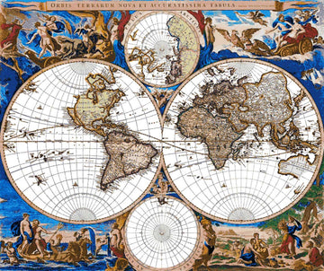 World antique map Nicholaes Visscher (v2) giant cross stitch kit