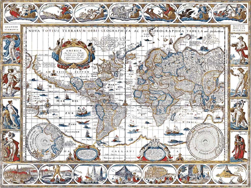 World map Willem Blaeu (v2) giant cross stitch kit