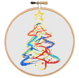 Abstract Christmas tree No5 modern cross stitch kit