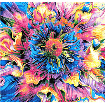 Close up abstract flower cross stitch kit