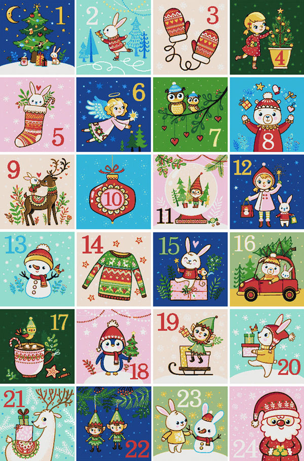 Advent calendar giant cross stitch kit - 1