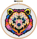 Bear mandala No2 modern cross stitch kit-1